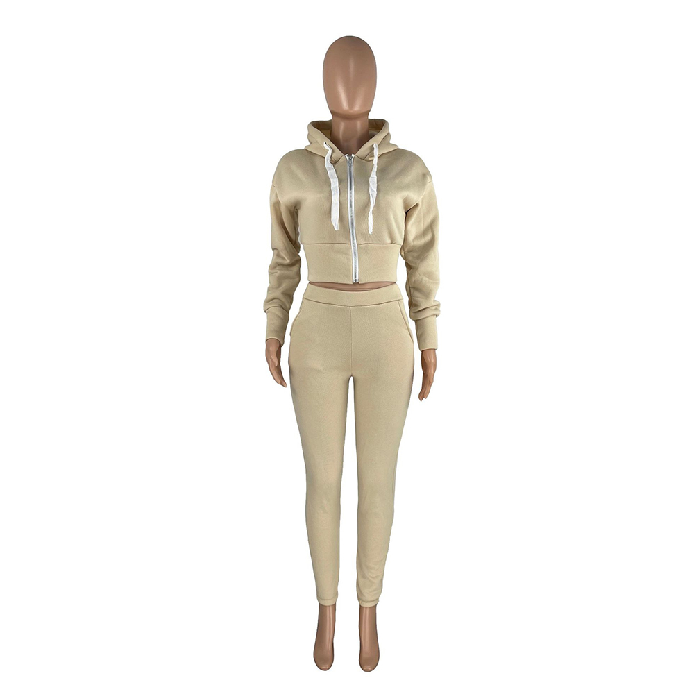 Women's Crop Hoodies Sets
